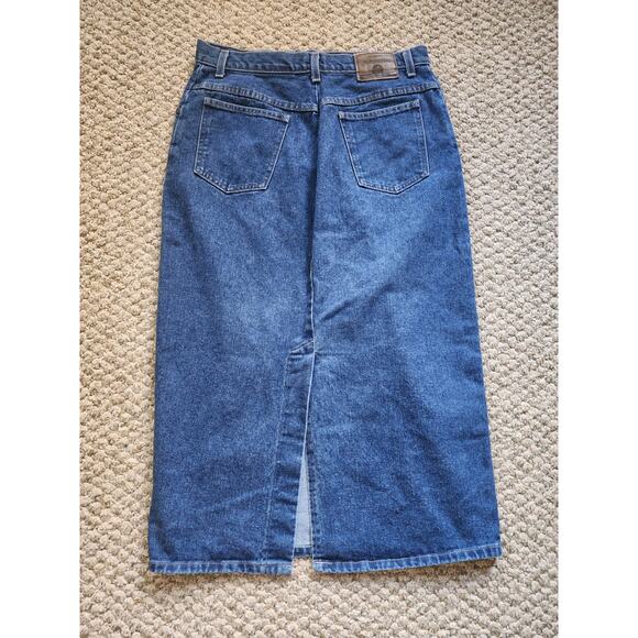 St. John's Bay Size 14 100% Cotton Denim Pencil Maxi Skirt - Picture 2 of 9